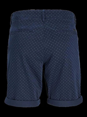 12261618 Puantiye Desenli Büyük Beden Kumaş Short