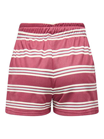 15351928 Beli İp Bağlamalı Kadın Penye Short Bordo