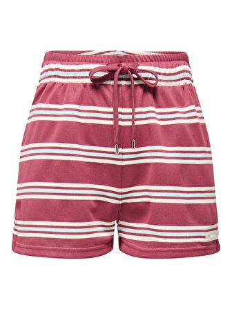 15351928 Beli İp Bağlamalı Kadın Penye Short Bordo