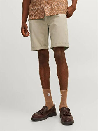 12165892 Likralı Erkek Bermuda Short Taş