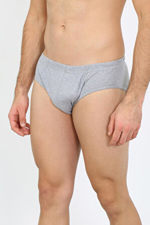 Erkek Pamuk 3lü Gri Slip 40129