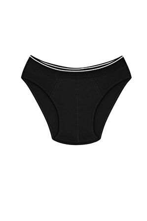 Erkek Pamuk Likralı Slip Siyah 40132