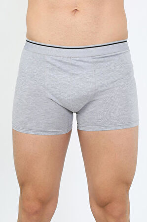 Erkek Pamuk Likralı Boxer Gri 40133