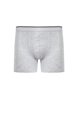 Erkek Pamuk Likralı Boxer Gri 40133