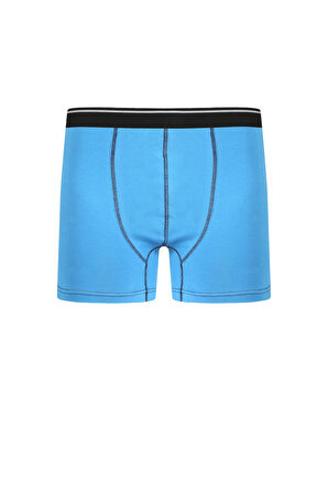 Erkek Pamuk Likralı Boxer Mavi 40133