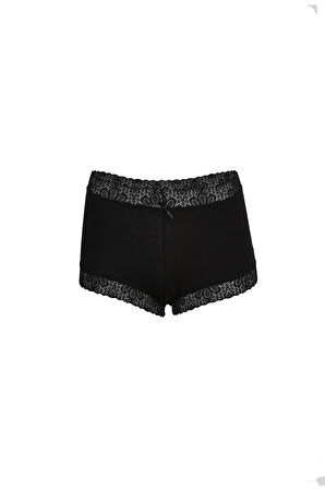 Kadın Pamuklu 2li Boxer Siyah 40265