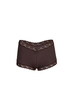 Kadın Pamuklu 2li Boxer Kahve 40265
