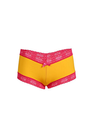 Kadın Pamuklu 2li Boxer Sarı 40265