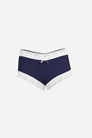 Kadın Pamuklu 2li Boxer Lacivert 40277