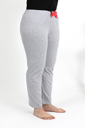 Kadın Pamuklu Büyük Beden Alt Pijama 27557 Gri