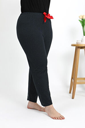 Kadın Pamuklu Büyük Beden Alt Pijama 27557 Siyah