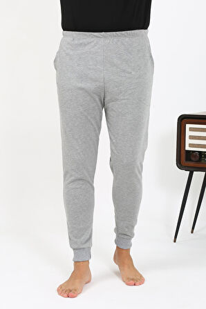 Erkek Pamuk Tek Alt Pijama Gri 27551