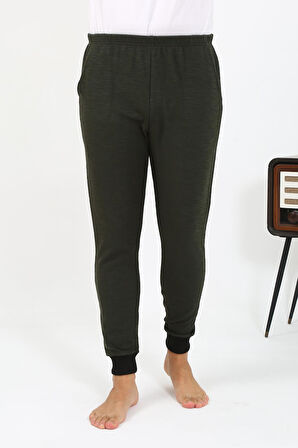 Erkek Pamuk Tek Alt Pijama Haki 27551
