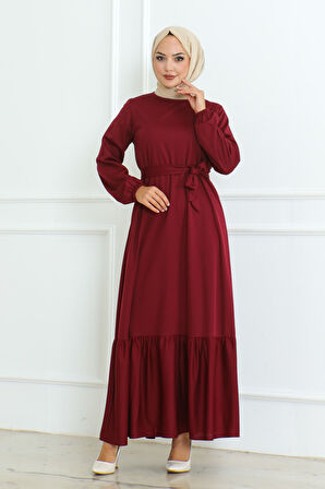 elbise bordo 207