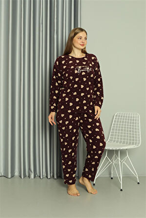 Welsoft Polar Kadın Büyük Beden Pijama Takımı 808041