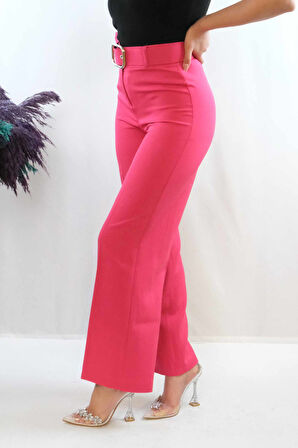 Kemerli Pantolon Pembe