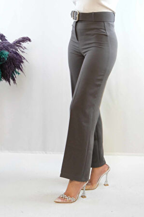Kemerli Pantolon Füme