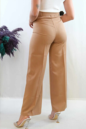 Kemerli Pantolon Vizon