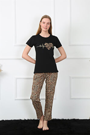 Kadın Penye Kısa Kol Pijama Takım 4128