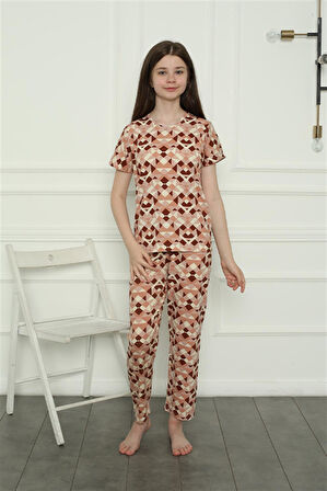 Kız Çocuk Penye Pijama Takım 20396