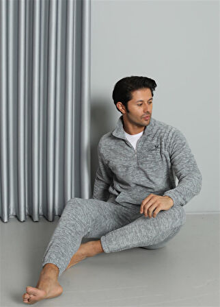 WelSoft Polar Fermuarlı Erkek Pijama Takımı 6840