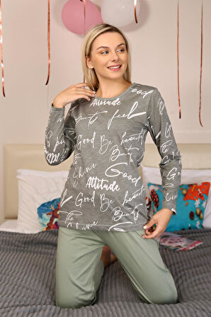 Kadın Uzun Kol Penye Pijama Takım 4206