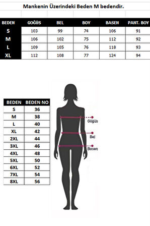 Kadın %100 Pamuk 3'lü Sabahlık Pijama Takım 16103