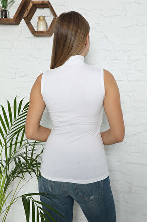 Bayan Sıfır Kol Yarım Balıkçı Yaka Body 262B