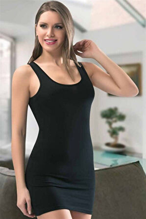 Bayan Kalın Askılı Tunik Body 111
