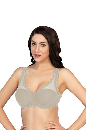 Ekru Mı Emay 172 C Pedli Dantelli Balenli Minimazer