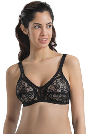 Siyah Mı Emay 145 C Dantelli Toparlayıcı Sütyen
