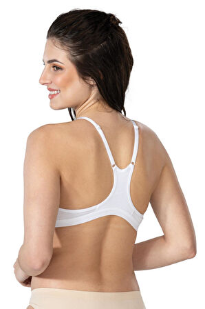 Beyaz Mı Emay 1416 Modal Cotton Önden Açmalı Sporcu Sütyen