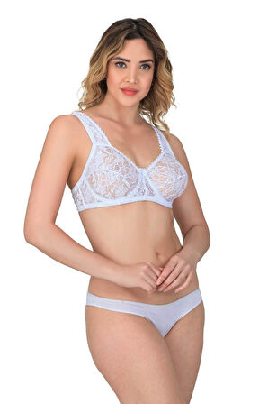 Ekru Mı Emay 178 C Balenli Dantelli Sütyen