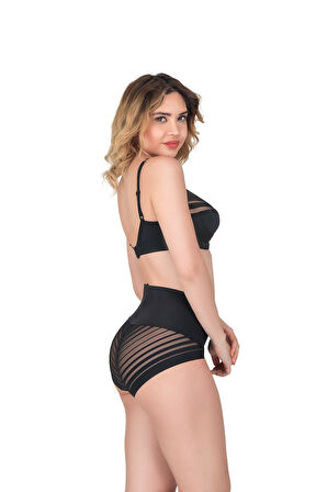 Siyah Mı Emay 183 C Yan Destekli Toparlayıcı Balenli Sütyen