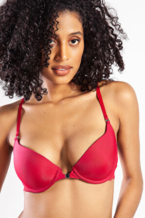 Githa Foam Cup Push Up Bra,şarap Renk Straplez Konforlu Ve Şık Sütyen