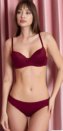 Sütyen Takım Flamlı Dolu Kap Kadın 2500