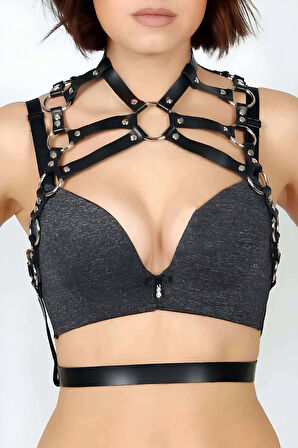 Göğüs Üzeri Şık Deri Harness - Brf989