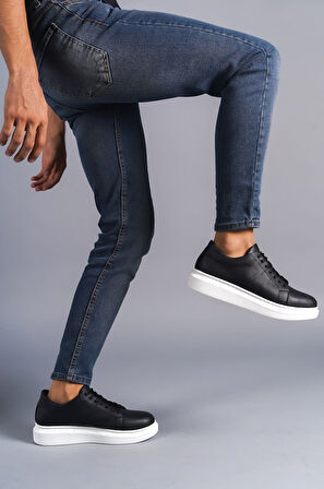 Bağcıklı Cilt Erkek Günlük Sneaker Ayakkabı