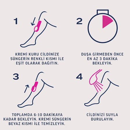 150 ml tüy dökücü krem, normal ciltler için pürüzsüzlük sağlar