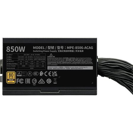 Cooler Master MWE V3 Siyah 850W 80+ Gold, PCIe Gen 5.0, ATX 3.1, 120mm Fanlı PSU