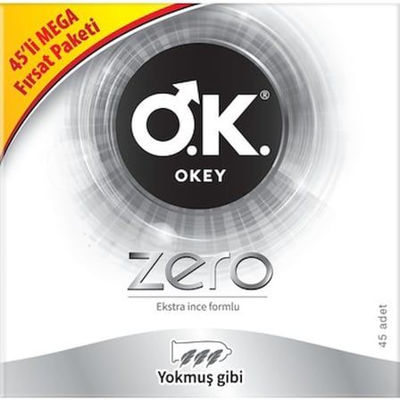 Okey Zero 45'li Prezervatif Avantaj