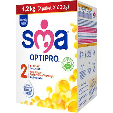 Gelişmiş 1200 gr Sütlü Devam Sütü, 6-12 Ay Bebekler için