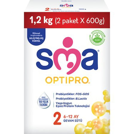 Gelişmiş 1200 gr Sütlü Devam Sütü, 6-12 Ay Bebekler için