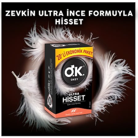 Çok İnce Yapılı Vanilya Aromalı 20'li Prezervatif