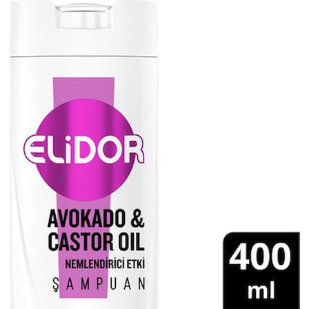 Avokado ve Castor Oil ile Şampuan 400ml, Nemlendirici Etki