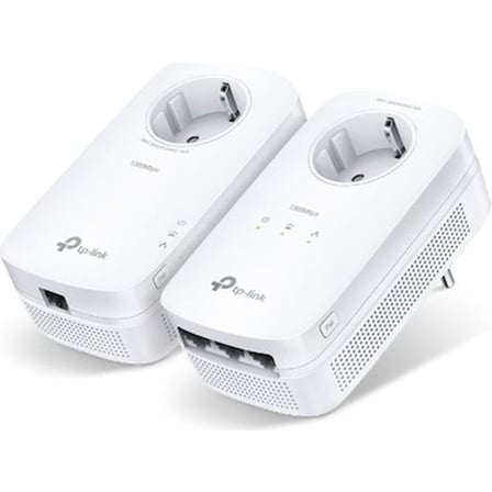 TP-Link TL-PA8033P KIT | Powerline Adaptör | Priz Soketli | AV1300 | Kolay Kurulum | 3 Gigabit Port