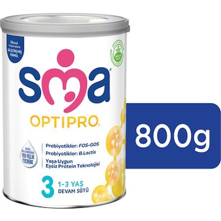 Probiyotikli 800 gr Devam Sütü, 1-3 Yaş Arası Bebekler İçin Zengin İçerik