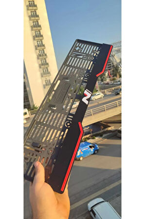 N Model Uyumlu Kırmızı Çizgili Pleksi Plakalık