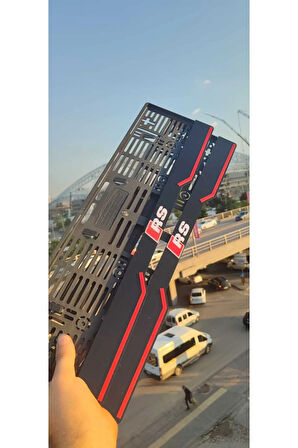 RS Model Uyumlu Kırmızı Çizgili Pleksi Piona Black Plakalık