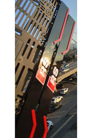 RS Model Uyumlu Kırmızı Çizgili Pleksi Piona Black Plakalık